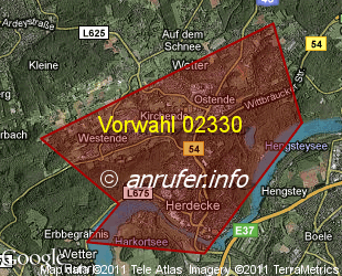 Vorwahlkarte 02330 – Herdecke