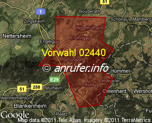 Vorwahlkarte 02440 – Nettersheim-Tondorf