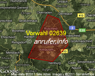 Vorwahlkarte 02639 – Anhausen Kr Neuwied