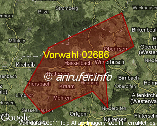 Vorwahlkarte 02686 – Weyerbusch