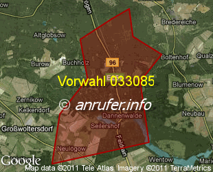 Vorwahlkarte 033085 – Seilershof