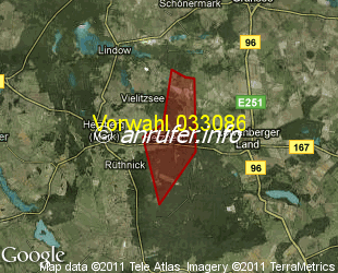 Vorwahlkarte 033086 – Grieben Kr Oberhavel