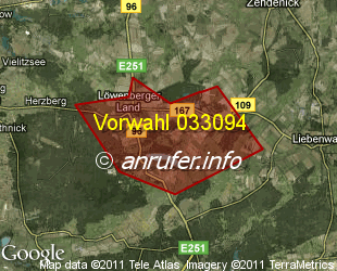 Vorwahlkarte 033094 – Löwenberg