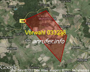 Vorwahlkarte 033238 – Senzke