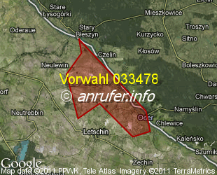 Vorwahlkarte 033478 – Gross Neuendorf