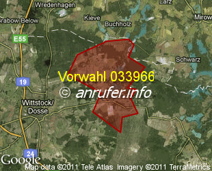 Vorwahlkarte 033966 – Dranse