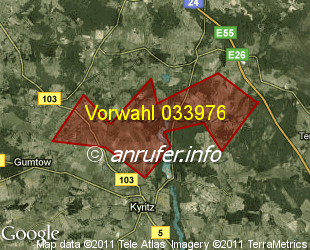 Vorwahlkarte 033976 – Wutike