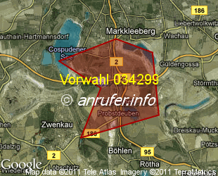 Vorwahlkarte 034299 – Gaschwitz