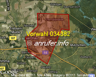 Vorwahlkarte 034382 – Nerchau