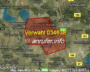 Vorwahlkarte 034638 – Zöschen