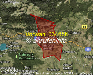 Vorwahlkarte 034656 – Wallhausen Sachs-Anh