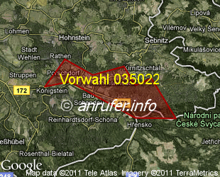 Vorwahlkarte 035022 – Bad Schandau