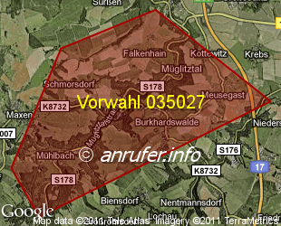 Vorwahlkarte 035027 – Weesenstein