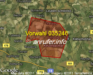 Vorwahlkarte 035246 – Ziegenhain Sachs