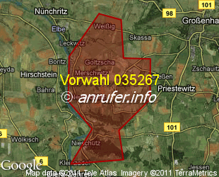 Vorwahlkarte 035267 – Diesbar-Seusslitz