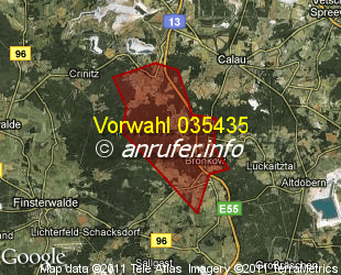 Vorwahlkarte 035435 – Gollmitz b Calau