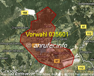 Vorwahlkarte 035601 – Peitz