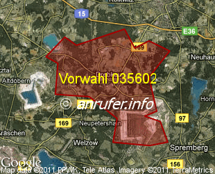 Vorwahlkarte 035602 – Drebkau