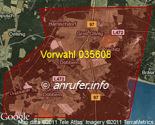 Vorwahlkarte 035608 – Gross Ossnig