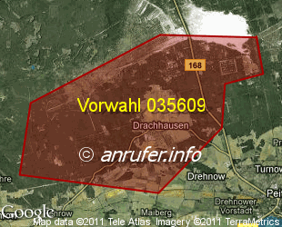 Vorwahlkarte 035609 – Drachhausen