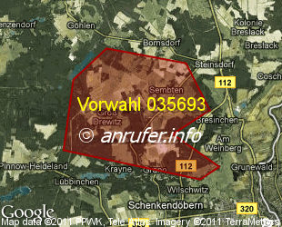 Vorwahlkarte 035693 – Lauschütz