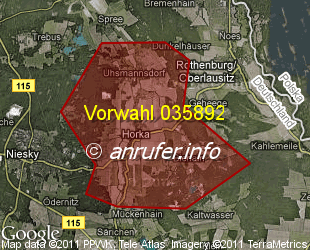 Vorwahlkarte 035892 – Horka OL
