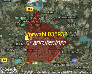 Vorwahlkarte 035932 – Guttau