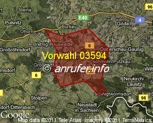 Vorwahlkarte 03594 – Bischofswerda