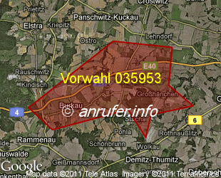 Vorwahlkarte 035953 – Burkau