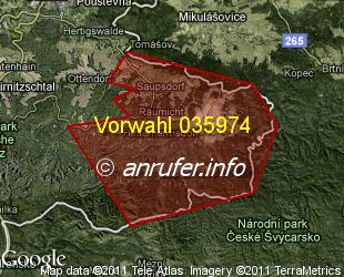 Vorwahlkarte 035974 – Hinterhermsdorf