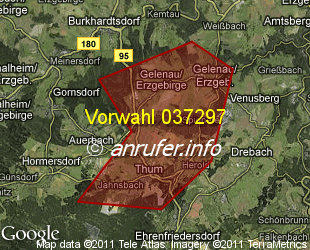 Vorwahlkarte 037297 – Thum Sachs