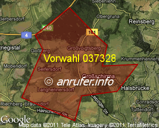 Vorwahlkarte 037328 – Grossschirma