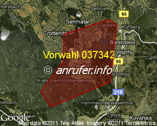 Vorwahlkarte 037342 – Cranzahl