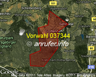 Vorwahlkarte 037344 – Crottendorf Sachs