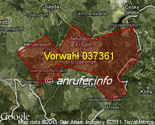 Vorwahlkarte 037361 – Neuhausen Erzgeb