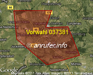 Vorwahlkarte 037381 – Penig