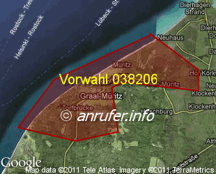 Vorwahlkarte 038206 – Graal-Müritz Seeheilbad