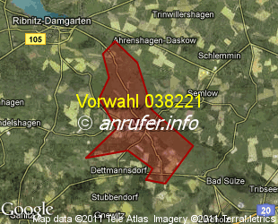 Vorwahlkarte 038221 – Marlow