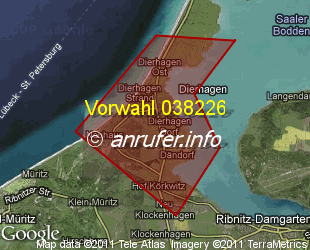 Vorwahlkarte 038226 – Dierhagen Ostseebad
