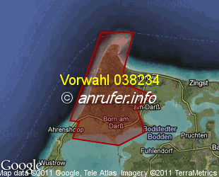 Vorwahlkarte 038234 – Born a Darß