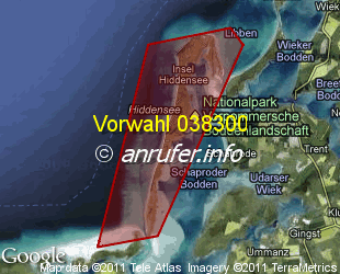 Vorwahlkarte 038300 – Insel Hiddensee