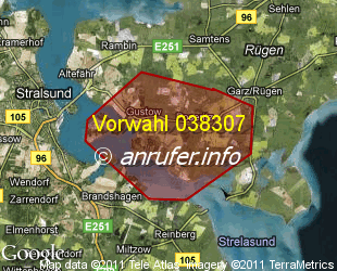 Vorwahlkarte 038307 – Poseritz