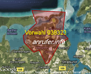 Vorwahlkarte 038323 – Prohn