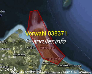 Vorwahlkarte 038371 – Karlshagen