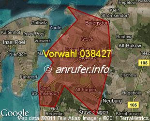 Vorwahlkarte 038427 – Blowatz