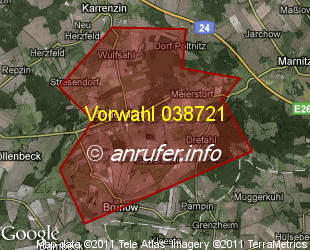 Vorwahlkarte 038721 – Ziegendorf