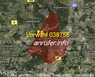 Vorwahlkarte 038756 – Grabow Meckl