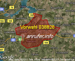 Vorwahlkarte 038828 – Schönberg Meckl
