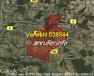 Vorwahlkarte 038844 – Gülze