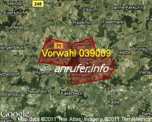 Vorwahlkarte 039009 – Badel